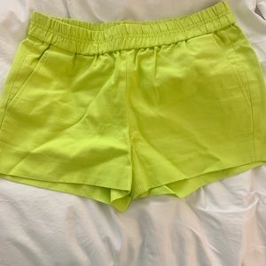J crew stretchy waist green shorts never worn